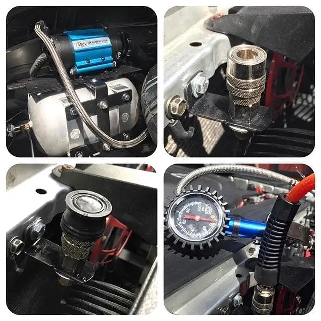 Onboard air all ready to go on the #FJcruiser! Anyone else installing a mod for the trails this weekend?