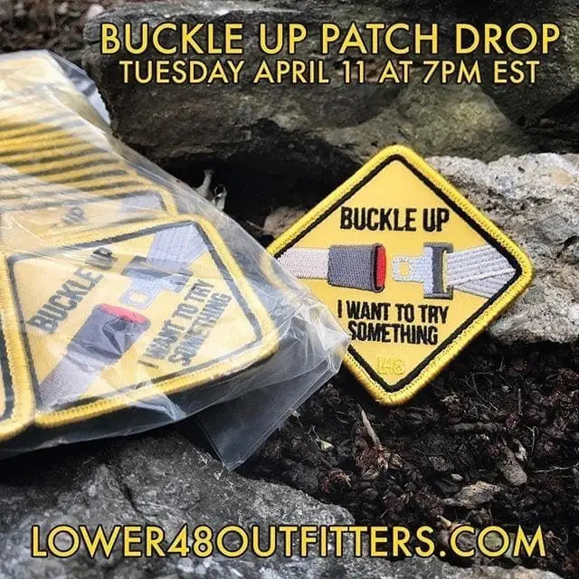 Buckle Up and Order Up! New patch is now available on our website. Get um while we got um. #BuckleUp #VelcroPatch