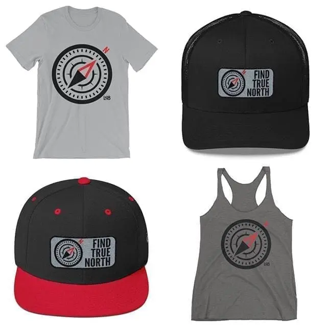 Find True North apparel. Get some, then hit the trail! #Compass #TrueNorth #GetOutdoors #Hiking #Camping