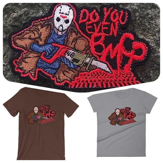 Jason the Mechanic drops this Sunday. Patches and shirts available. #BodyMountChop #BMC #FridayThe13th #Toyota #FJcruiser