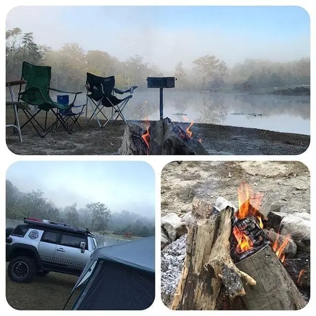 It’s the beginning of a fantastic weekend. #MorningFog #Camping #Wheeling
