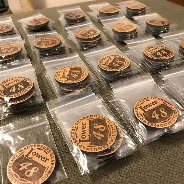 Packing wood. #MoralePatch #Woodworking #LaserEngraving #AvailableNow