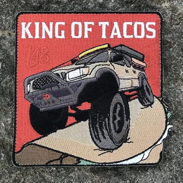 Presenting… KING OF TACOS! Available now on the website. #Toyota #Tacoma #YotaLife #Taco #MoralePatch #Overland #offroad