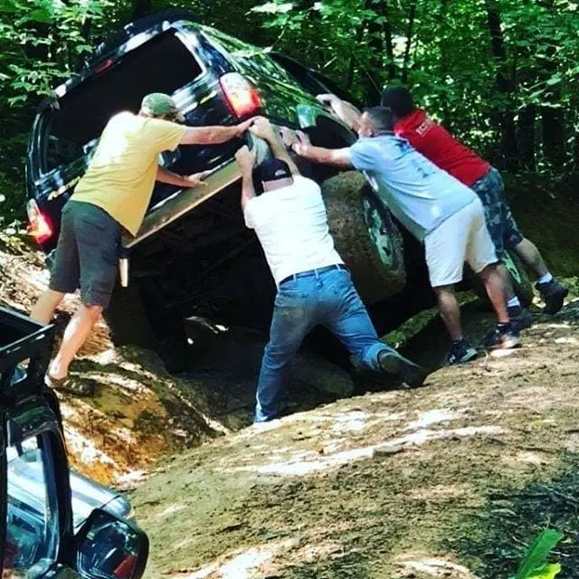 Time for another game of caption this! Go! #4runner #Offroad #TrailRide #Overland #ThreeWheel