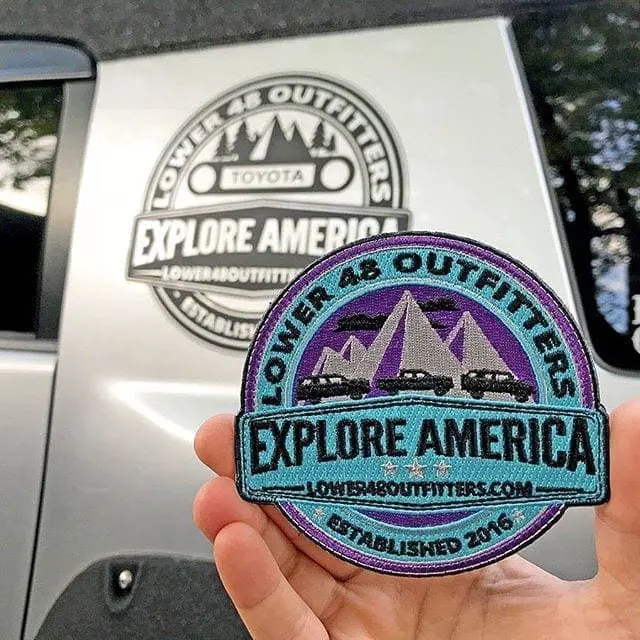 EXPLORE AMERICA! Only 20 limited edition patches left. 
#Toyota #FJCruiser #Tacoma #TacomaOffroad #4Runner #Offroad #Overland #Overlanding #Adventure #Lower48 #America #USA