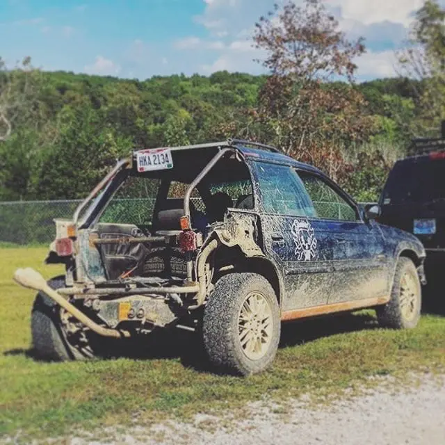That one time a @thegambler500 car came to our trail ride! #Gambler500 #Offroad #GoBigOrGoHome #AllIn #BeaterCar #SendIt