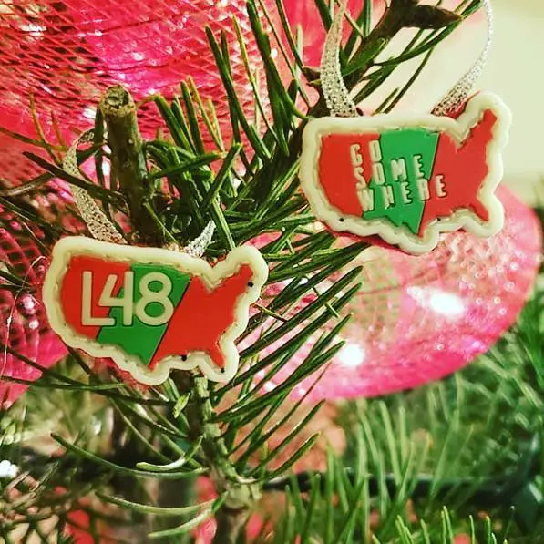 Customer added some ribbon to make our holiday eyes into ornaments! Only 10 sets left! 
#L48FAM #RangerEyes #Christmas #MoralePatch