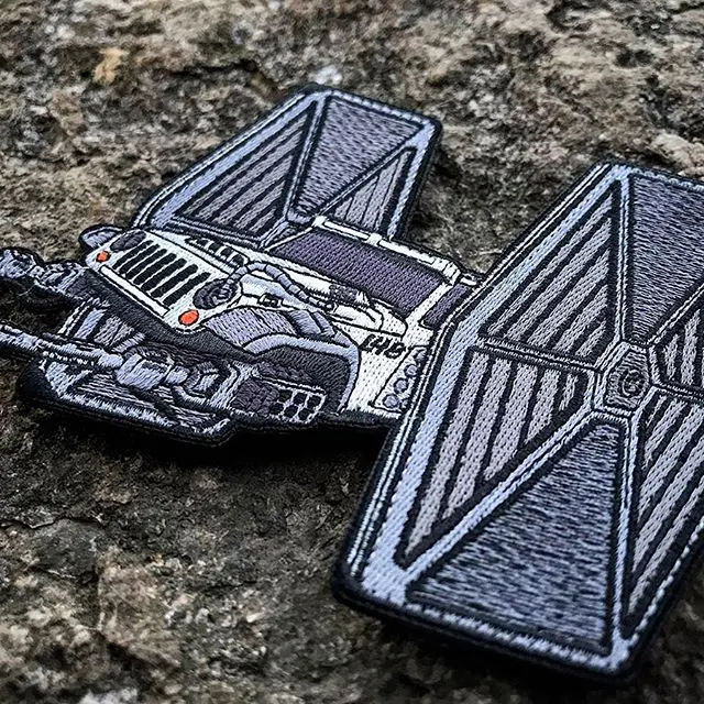 Just in time for the new movie release. We present, the Wrangler Tie Fighter! .
.
.
.
#StarWars #Jeep #JeepWrangler #Overland #StarWarsFan #TieFighter #TheEmpire #DarthVader #KyloRen #TheDarkSide #JeepLife #MoralePatch #PatchDrop
