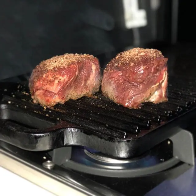 Is it still camping if you are grilling filets on your outdoor kitchen? Asking for a friend. .
.
.
.
#Camping #Glamping #Grilling #SteakDinner #CampLife #RoughingIt #RealTalk