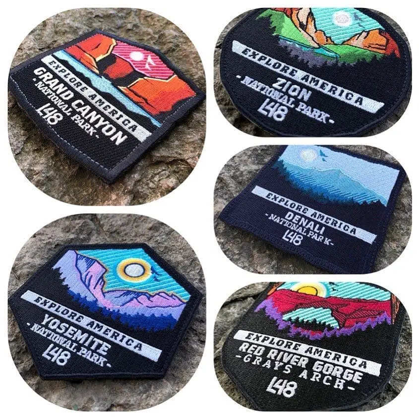 The Explore America series of patches released to date. Have you been to any of these amazing locations? .
.
.
.
#ExploreAmerica #Zion #ZionNationalPark #Yosemite #YosemiteNationalPark #Denali #DenaliNationalPark #GrandCanyon #GrandCanyonNationalPark #RedRiverGorge #DanielBooneNationalForest