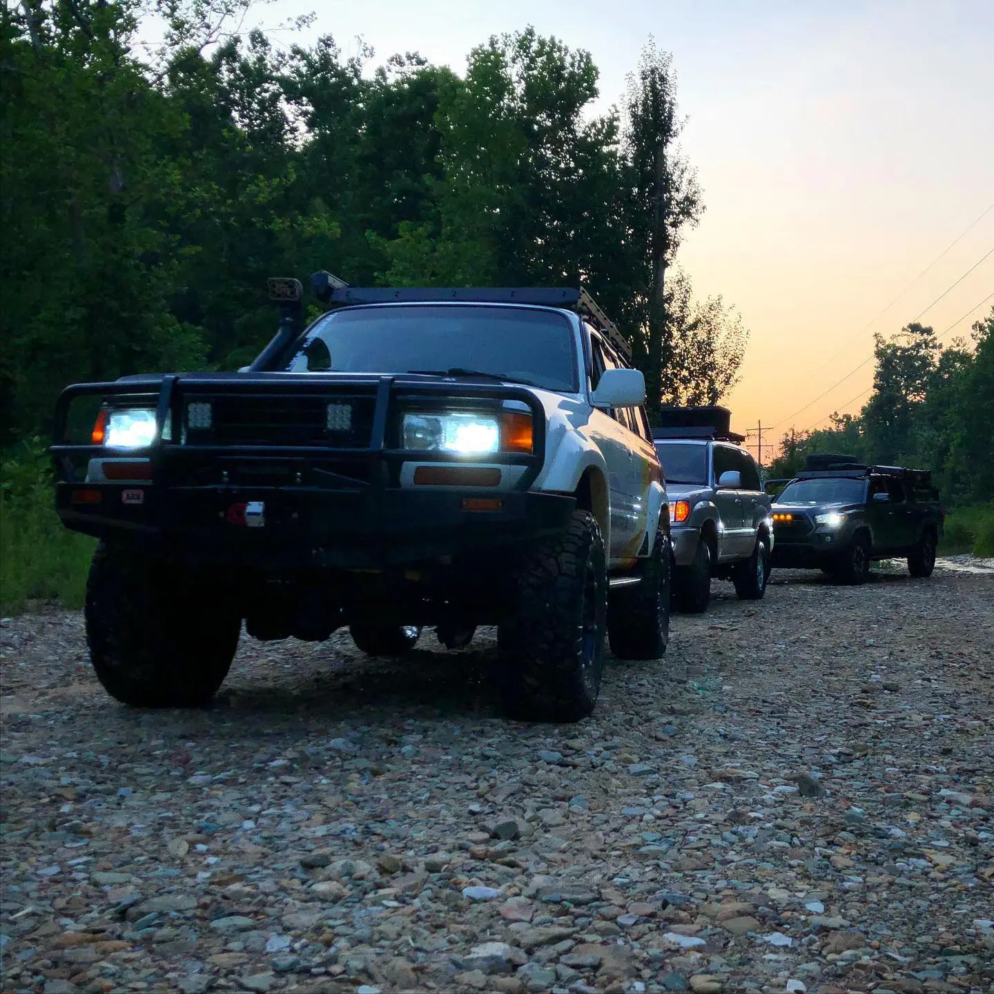 Off the road to another adventure. That beautiful sunset though!