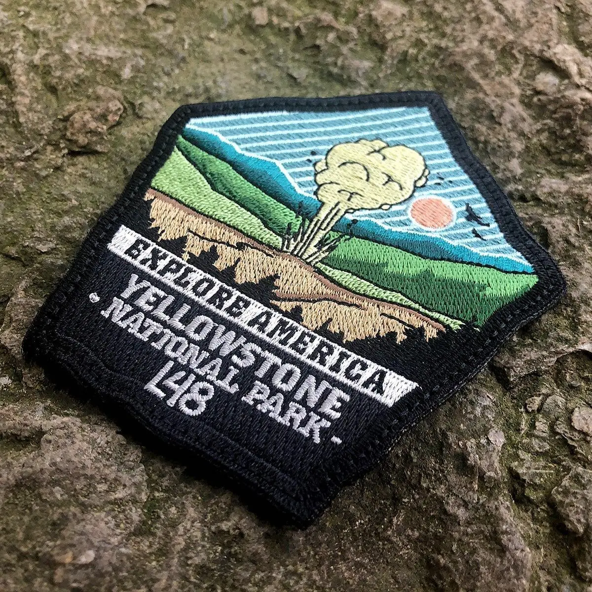 The oldest National Park in the USA, Yellowstone! Patches available now. 
.
.
.
.
#YellowstoneNationalPark #OldFaithful #MoralePatch #Hiking #Camping #Exploring #ExploreAmerica #GetOutside