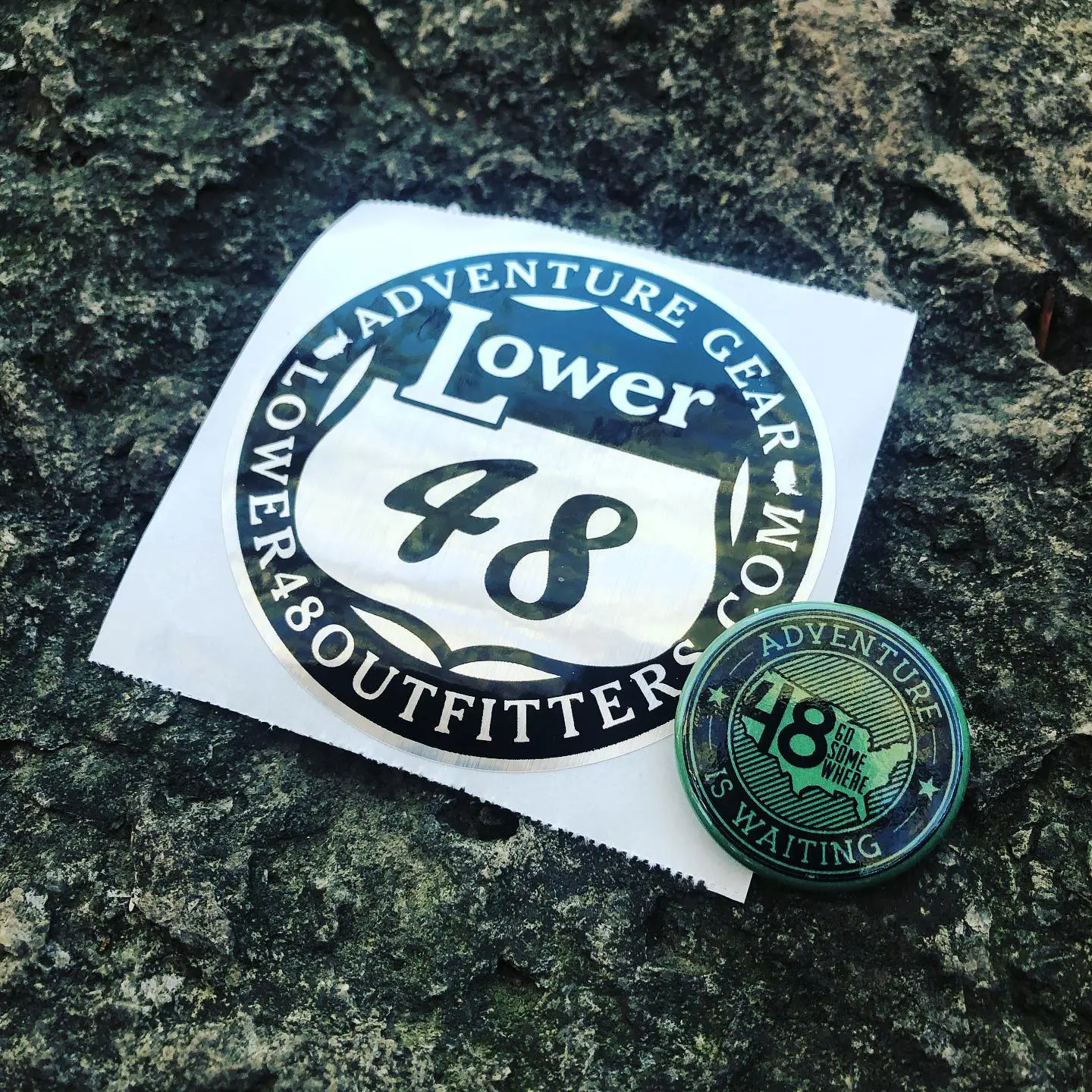BONUS! Add on an “Adventure Is Waiting” button and a sticker at check out for just a few bucks. 
.
.
.
.
.
#Adventure #AdventureIsWaiting #Flare #Lower48 #GetOutdoors #Overland