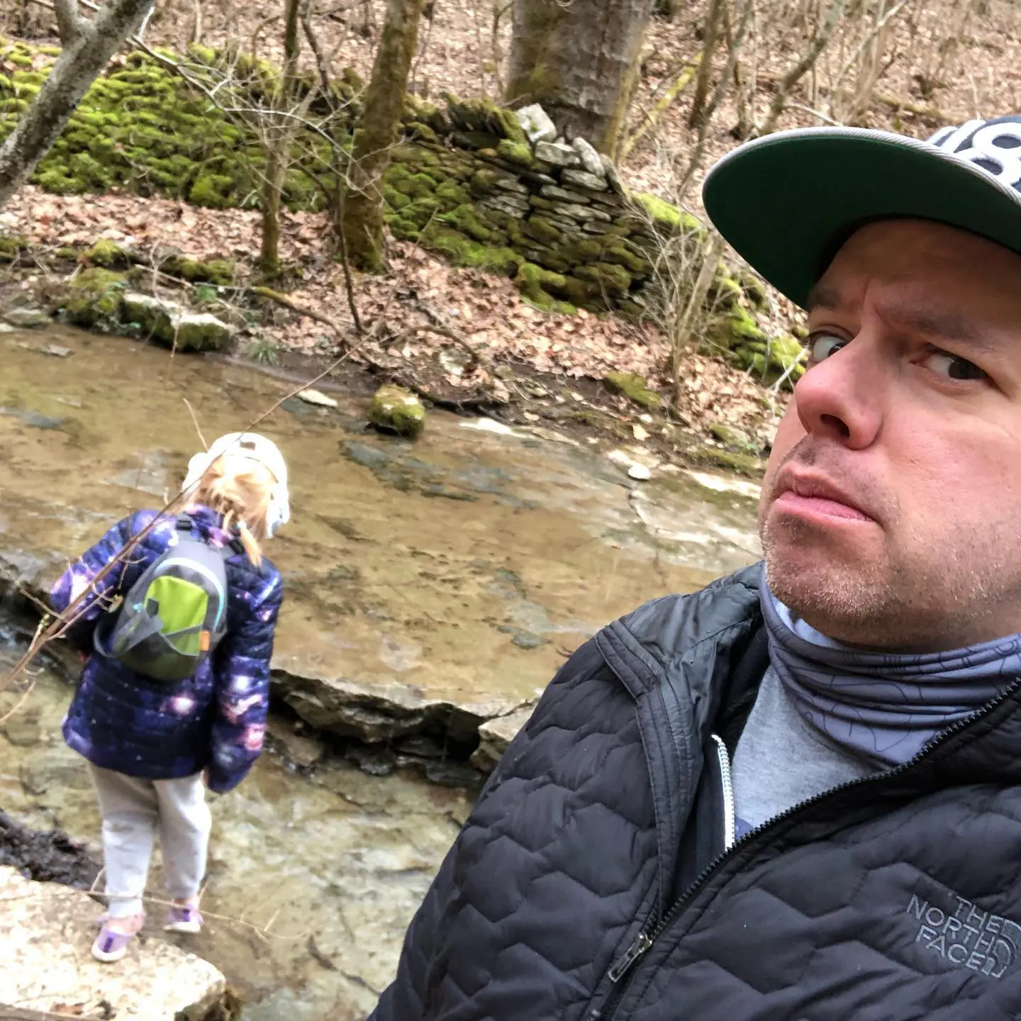 It’s 45 degrees, please do not get in the water. 😂🥶
.
.
.
.
.
.
#Hiking #Exploring #Wading #LovesWater #DaddyDaughter #AdventureTime