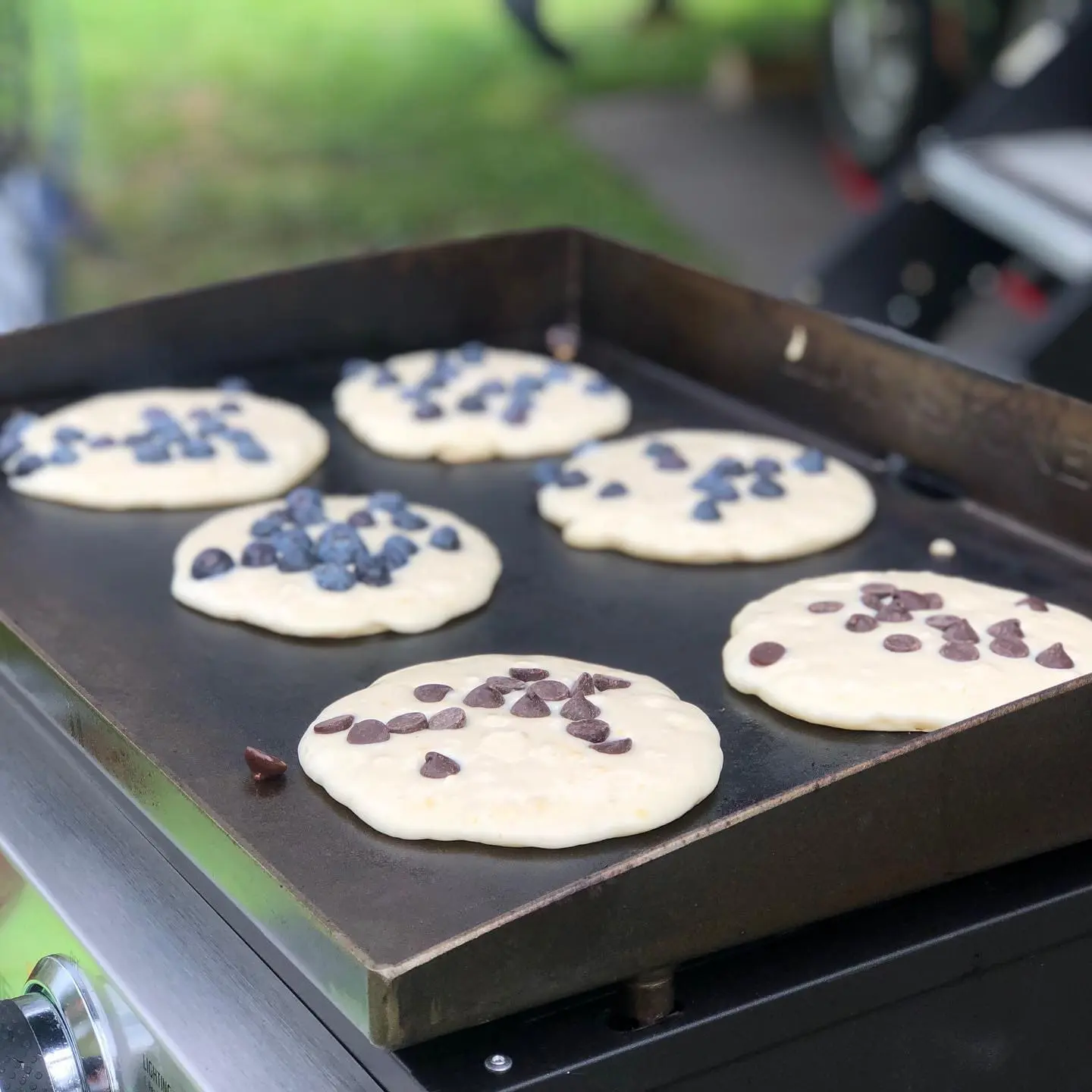 Just roughing it this weekend. 
.
.
.
.
.
.
#Glamping #GlampLife #Pancakes #Blackstone