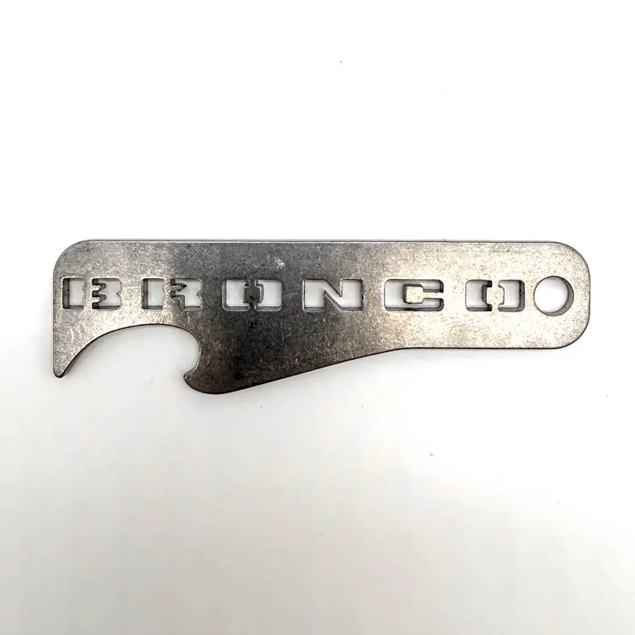 Metal Ford Bronco Bottle Opener Keychain